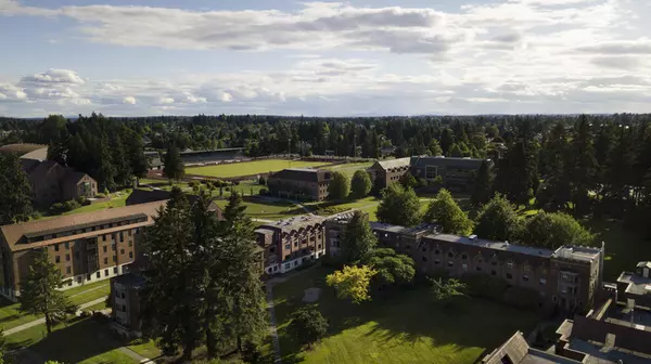 Aerial view of campus