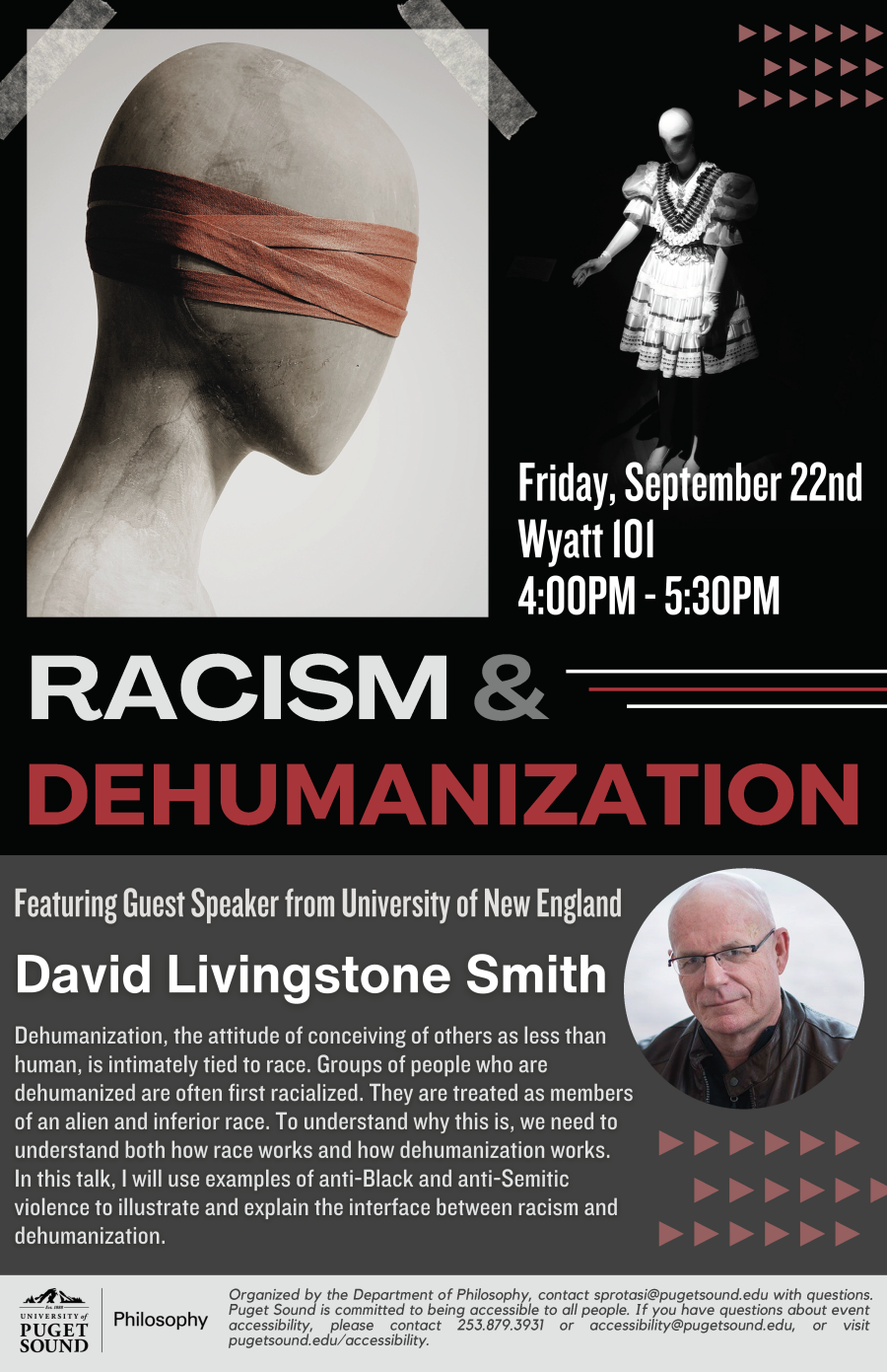 Racism & Dehumanization lecture poster