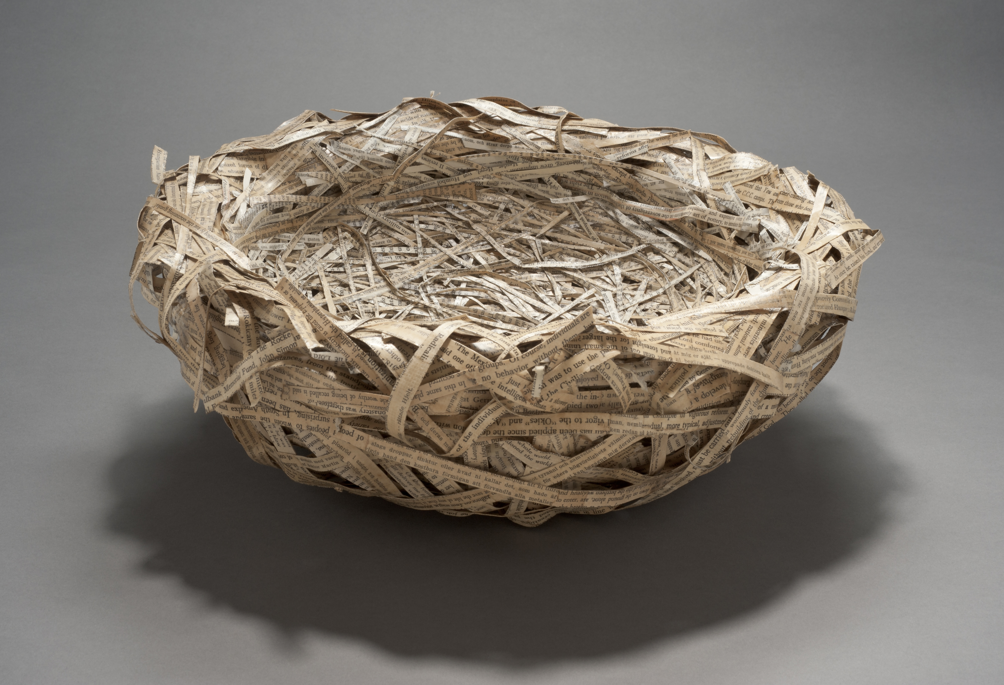 Woven bird nest artwork