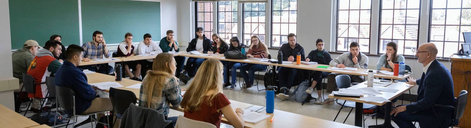 Business students in the classroom