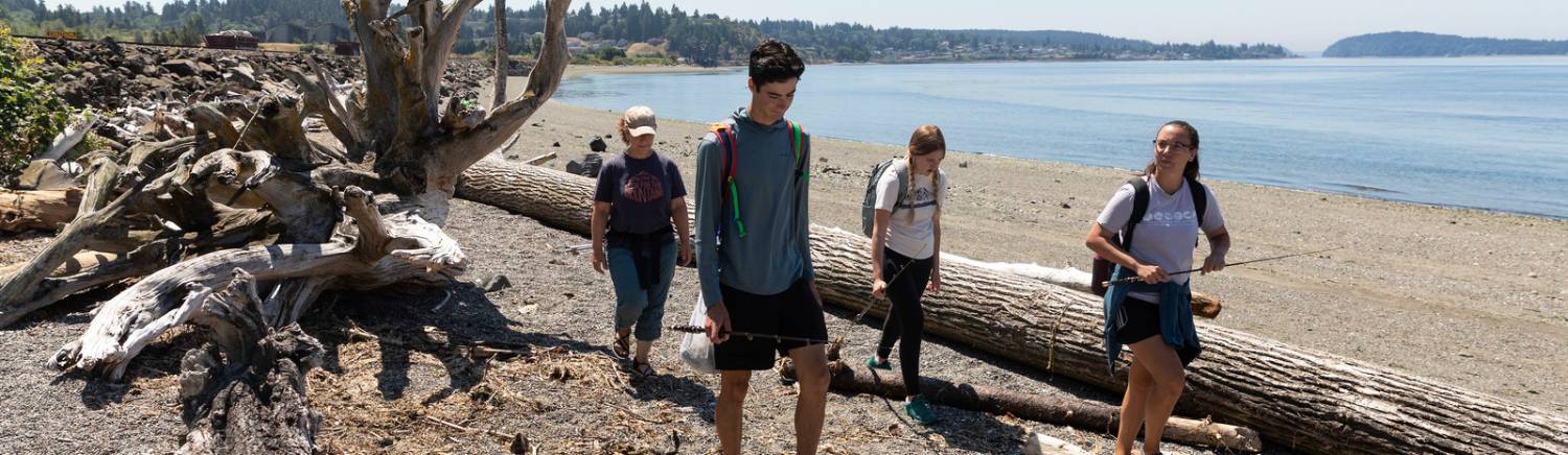 Students conducting field research