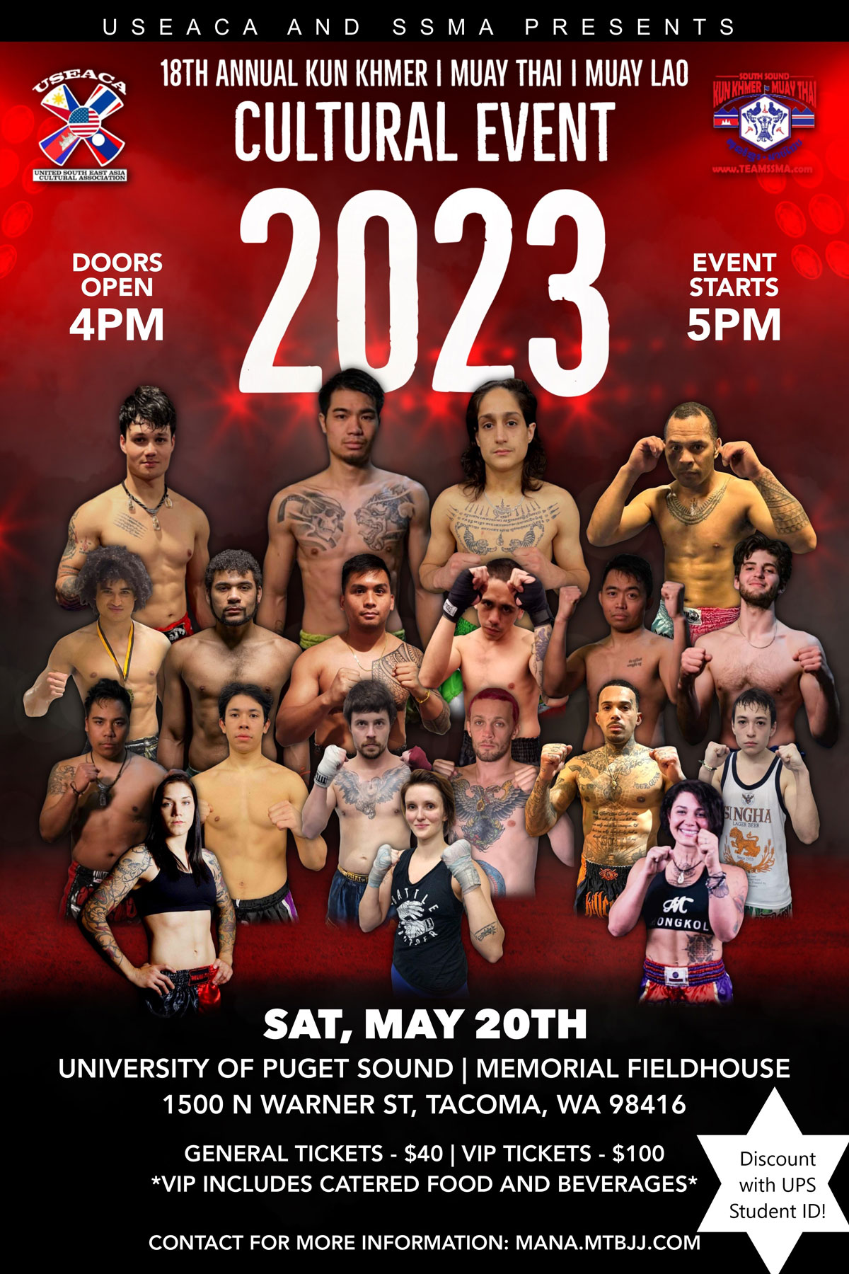 Thai Boxing event poster