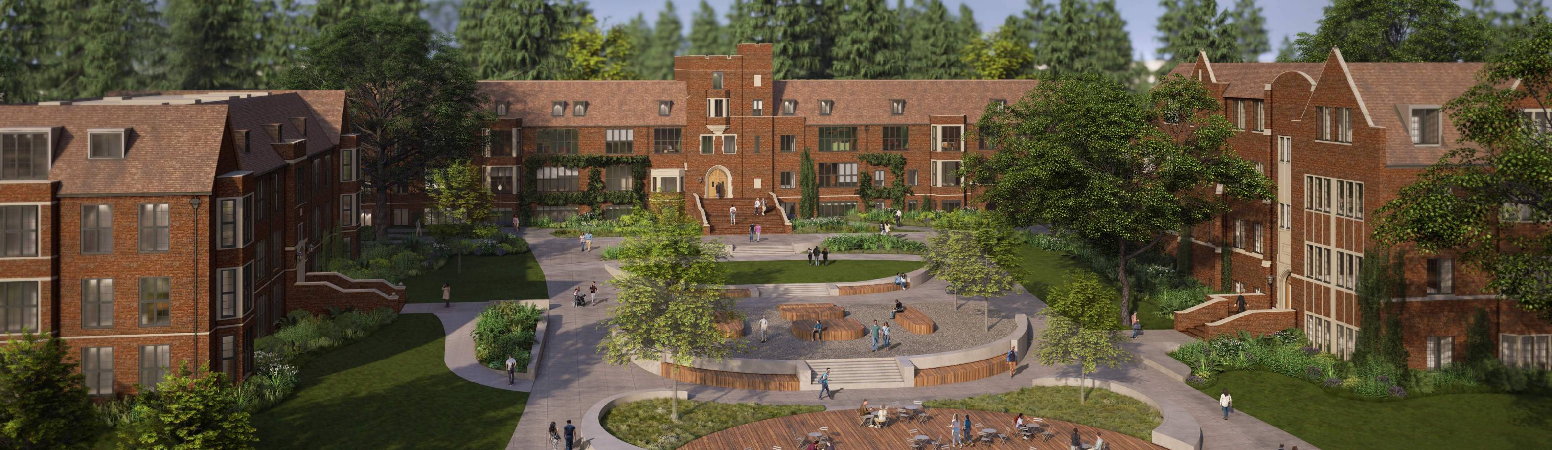 Rendering of Jones Circle from the 2023-43 Campus Development Plan