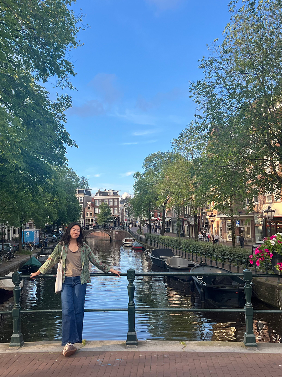 Alexa Chinen '26 in Amsterdam in 2024