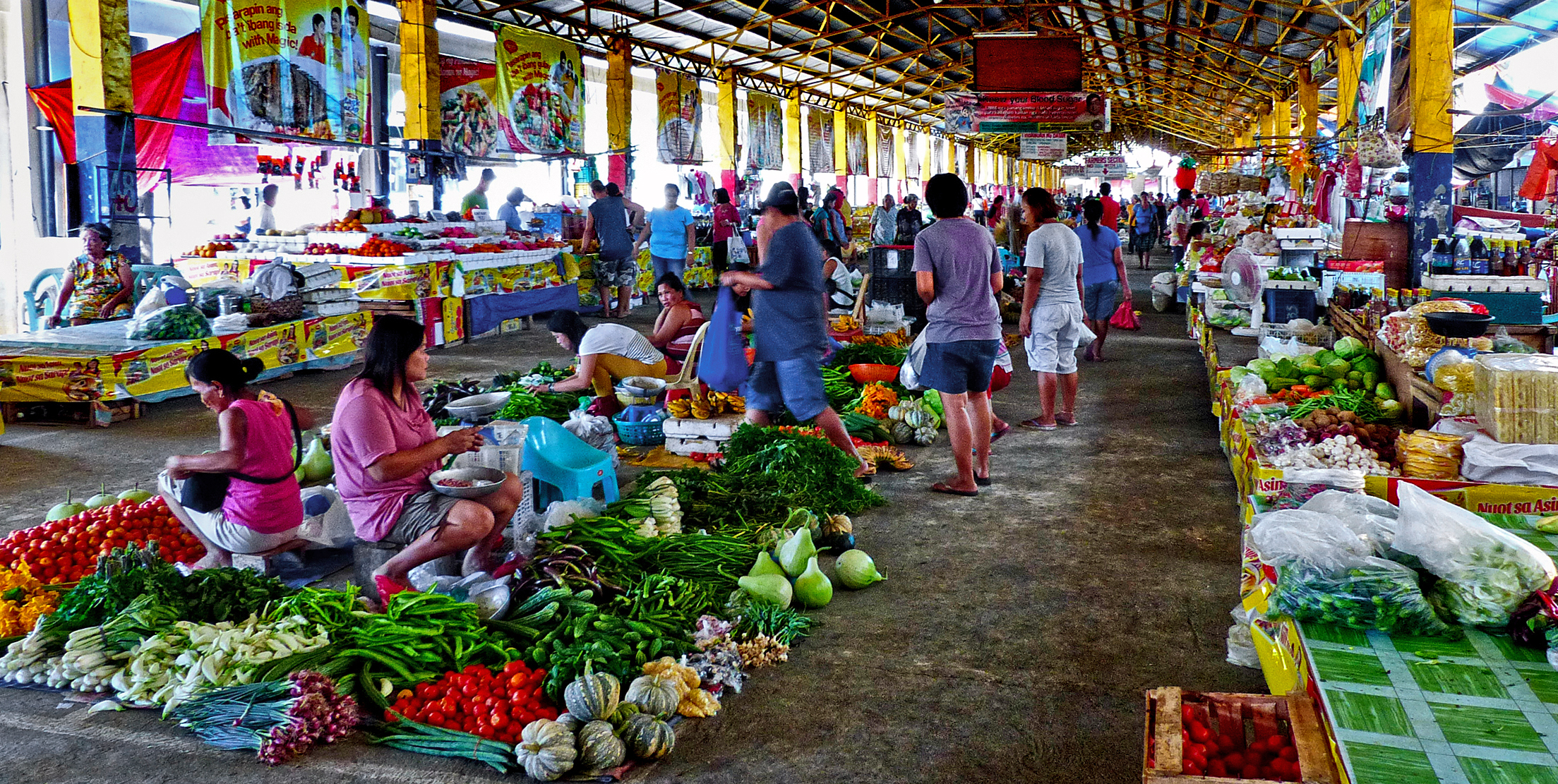 An open air market