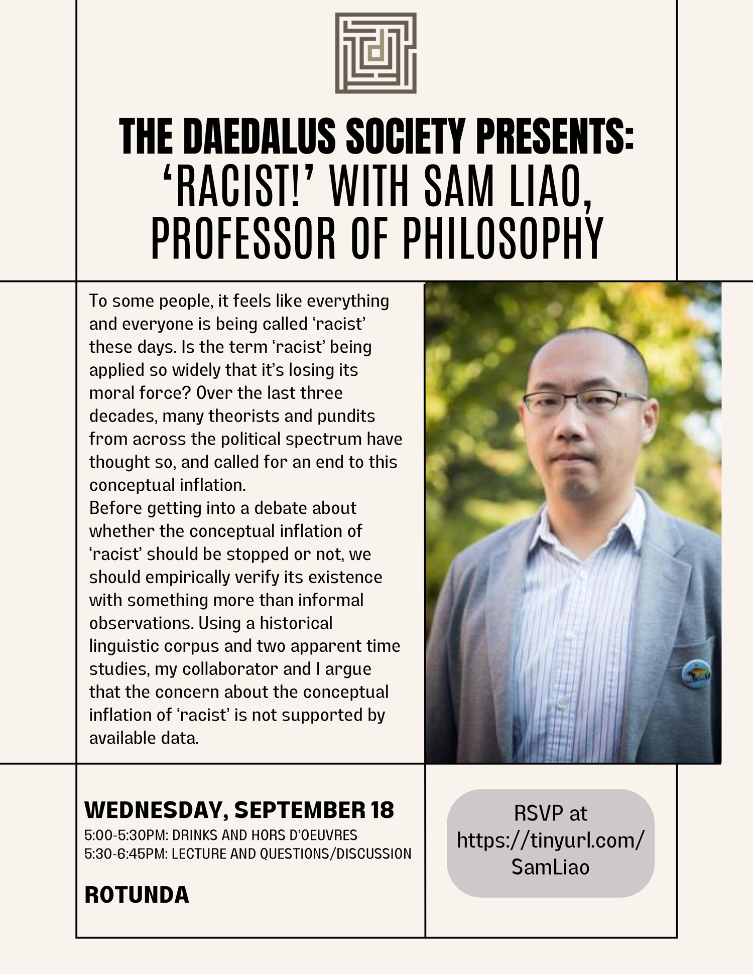 Daedalus Lecture with Sam Liao