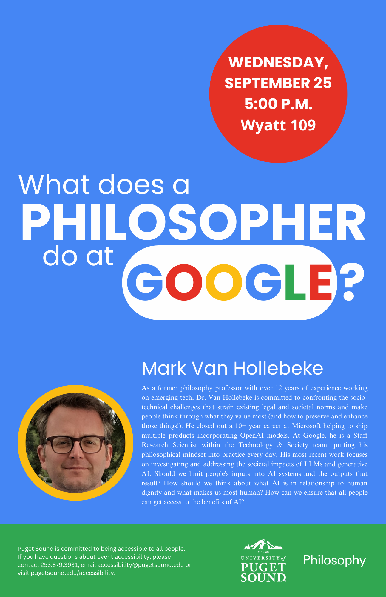 What does a philosopher do at Google? poster