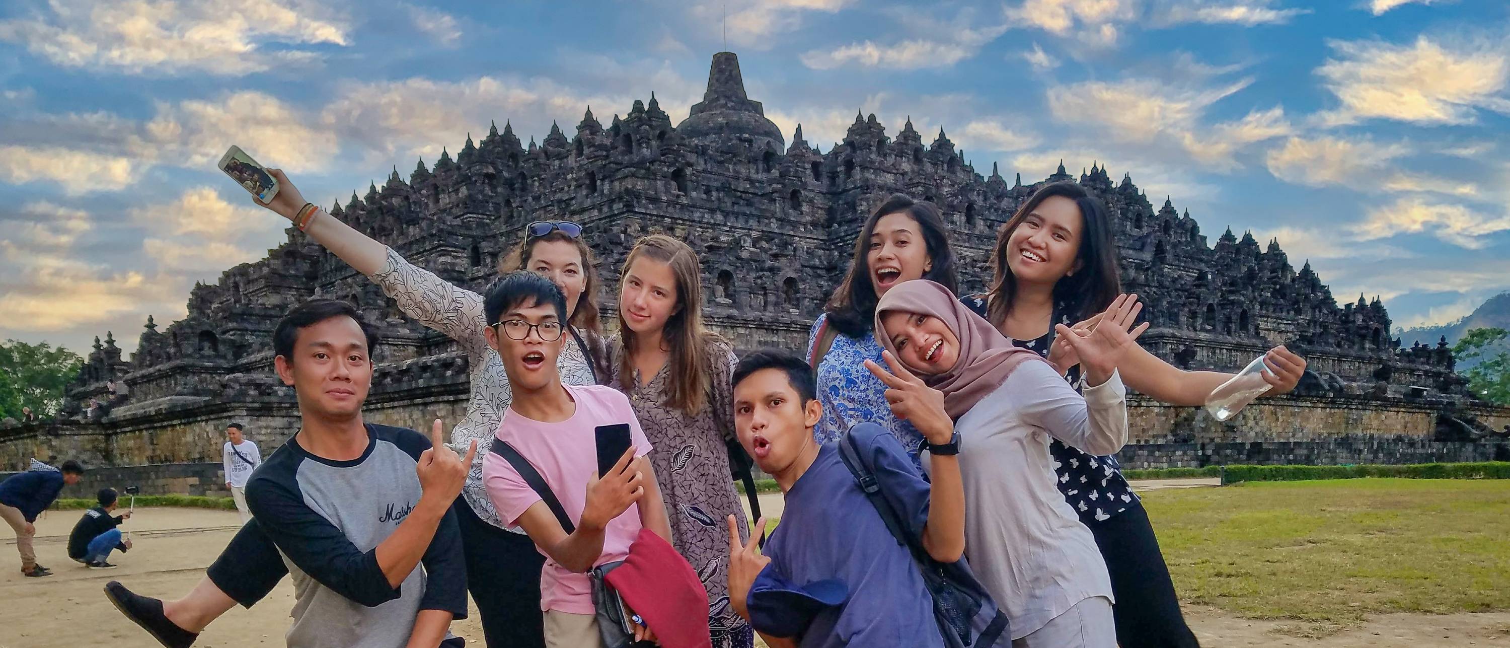 Students on a study trip abroad