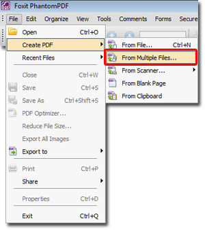 foxit pdf reader merge files
