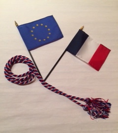 French and European Union flags