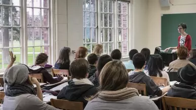 Students in a classroom setting