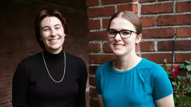 Lillis Scholars Dominique Langevin ’26 and Nora Panoscha ’26