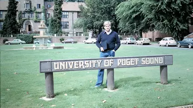 Houston Dougharty on the Puget Sound campus in 1979