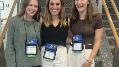 Amelia Pooser ’26, a double major in politics and government, and French language; Catherine Schilli ’26, and Aubrey Kettley ’25, both economics and environmental policy majors, formed the Logger Corp. team. 