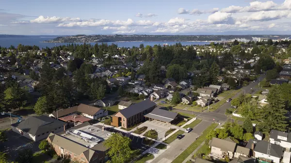 Aerial view of campus
