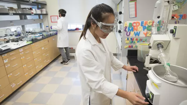 Student conducting summer research