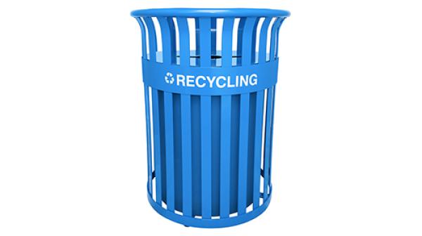 Outdoor recycling bin