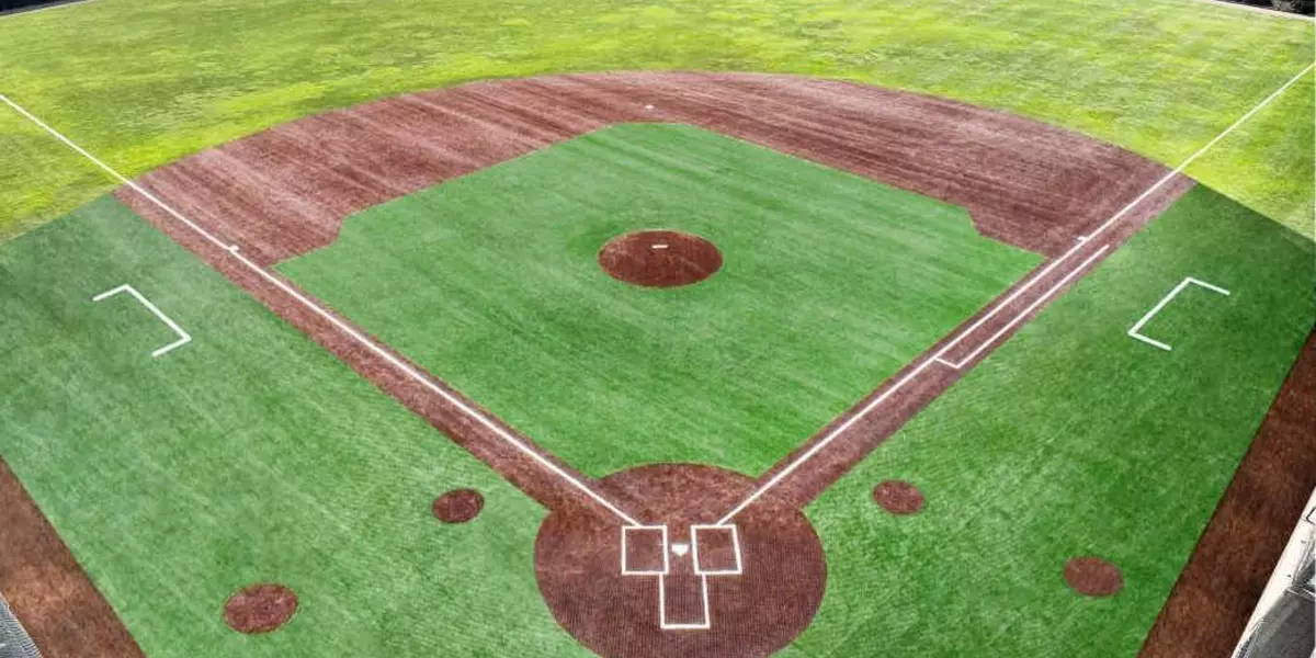 A rendering of Puget Sound's Baseball Field with planned future turf.