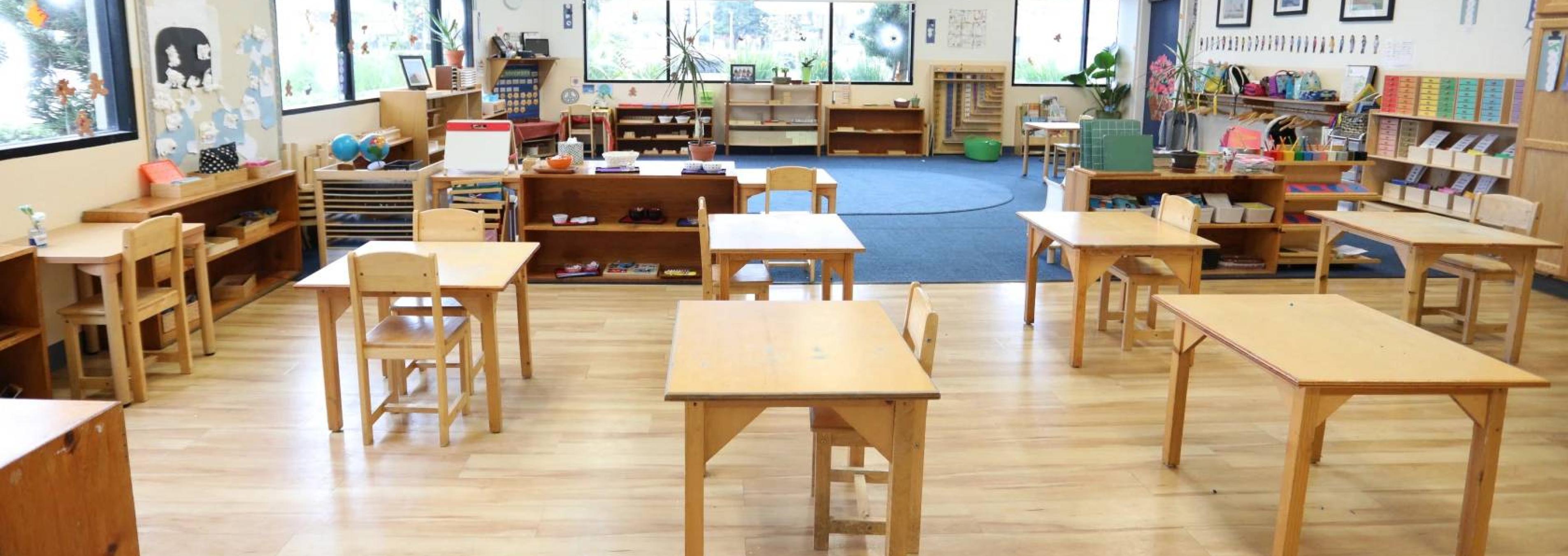 A Montessori classroom where one of our MAT students did their student teaching