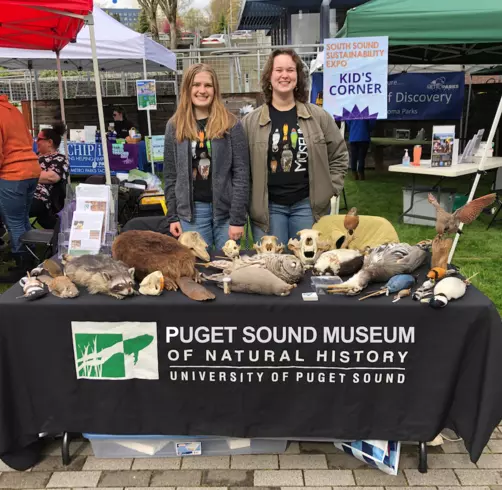 Student docents at the Sustainability Expo