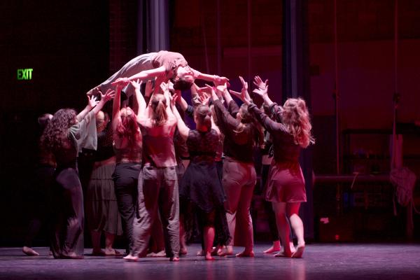 Students in RDG, or Repertory Dance Group, perform in 2023.