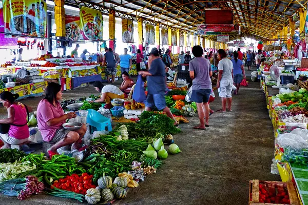 An open air market