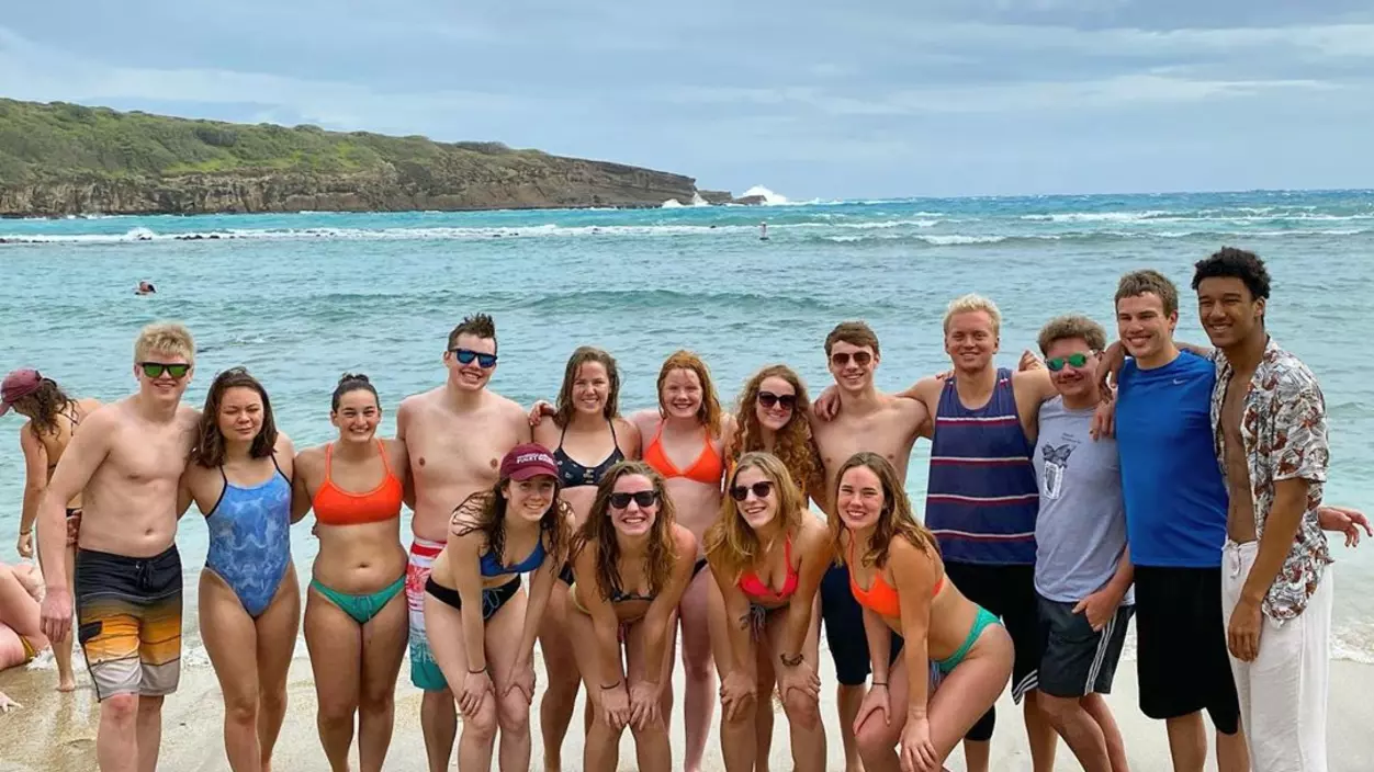 First-year swimmers at Hanauma Bay.