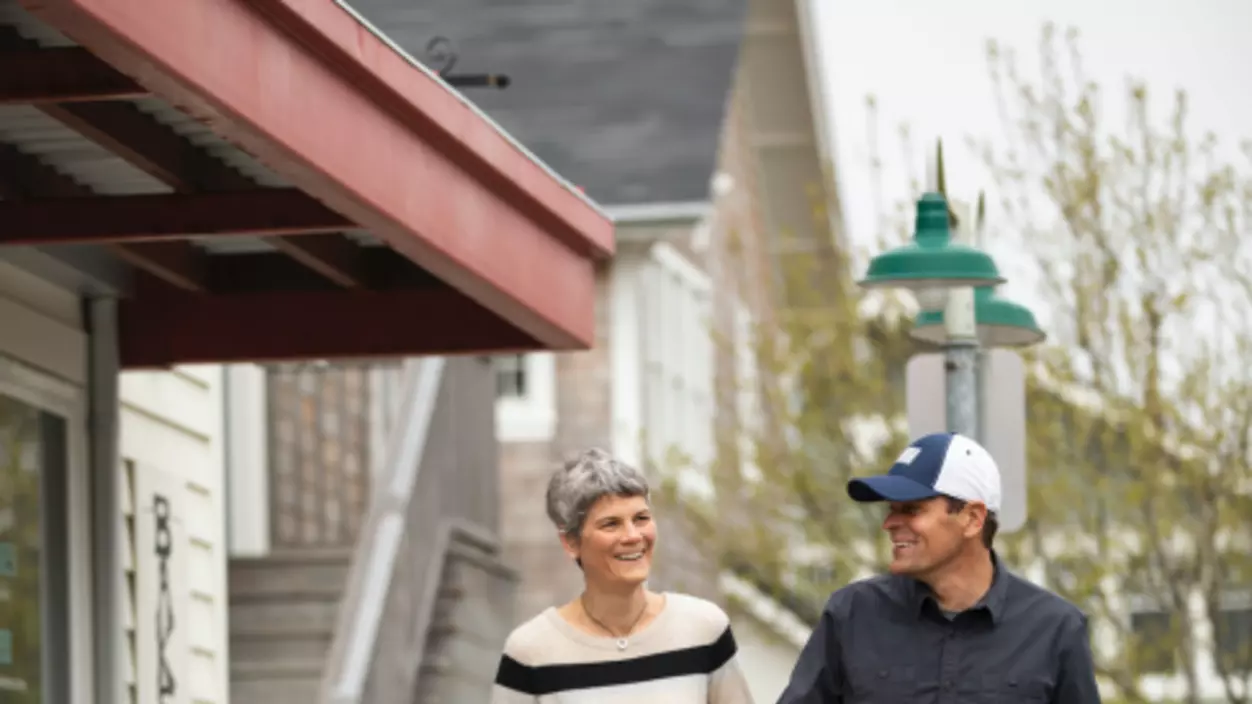 Laura and Casey Roloff walking