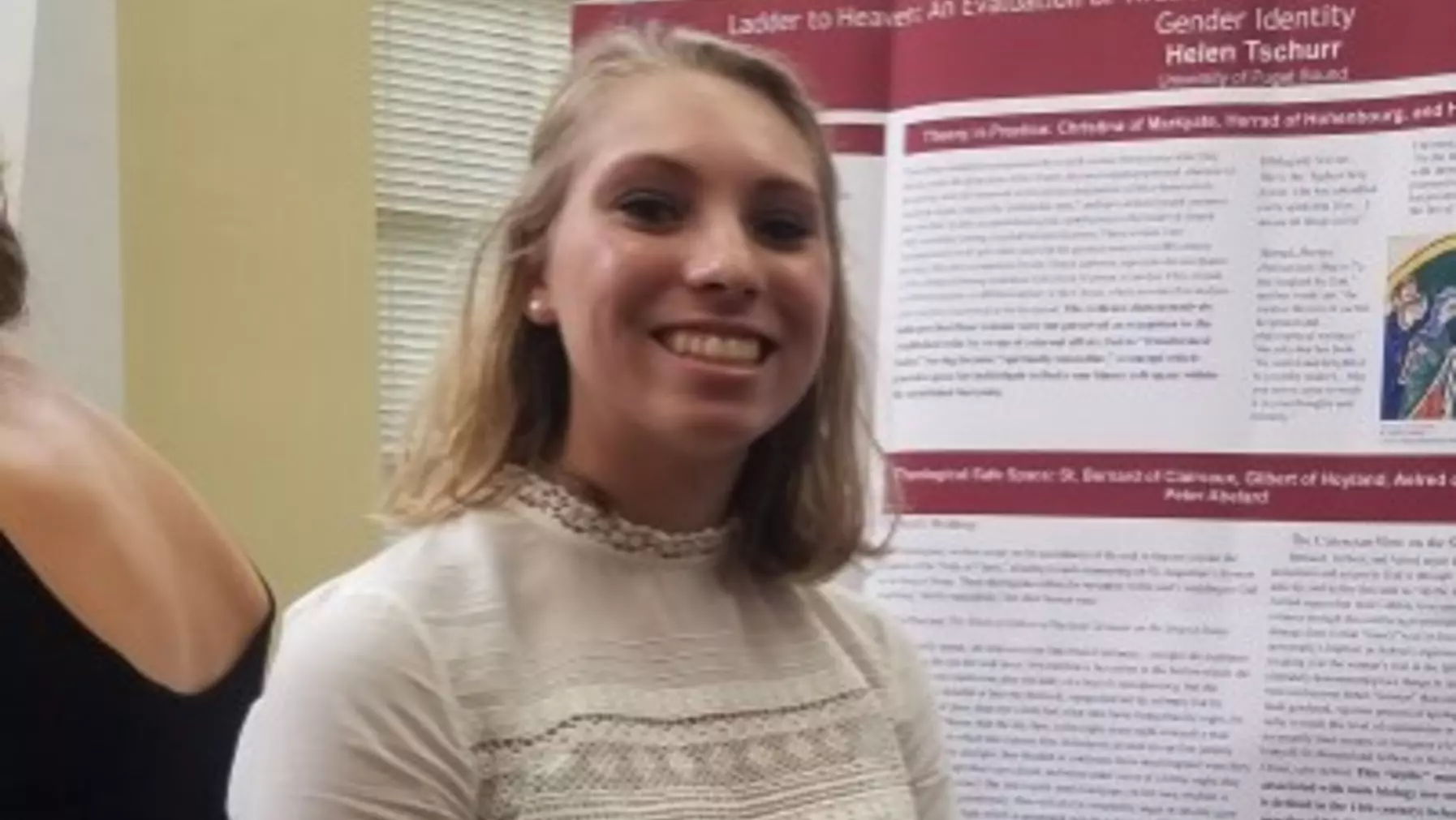 Helen Tschurr '18 presenting her summer research.