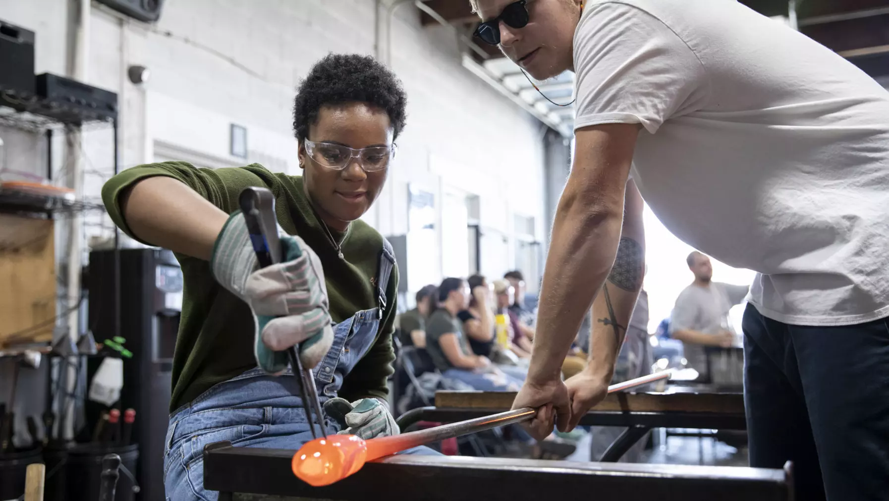 Student during orientation's immersive experiences