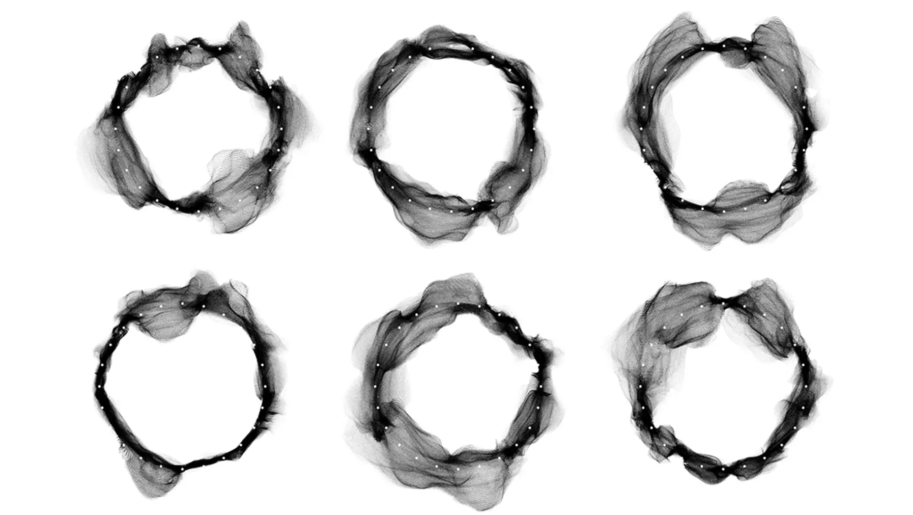 Black and white circle artworks