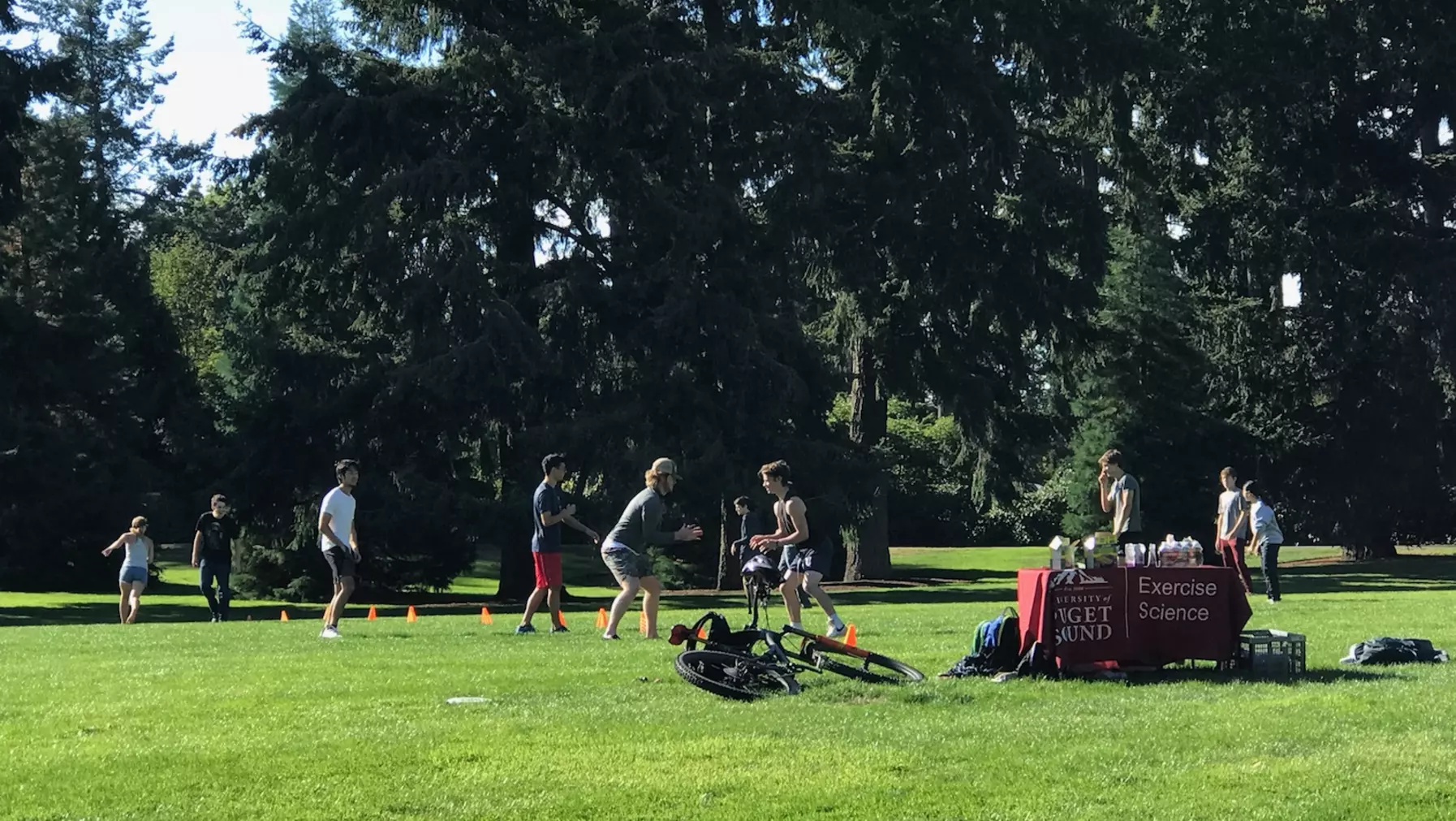 Students in Todd Field