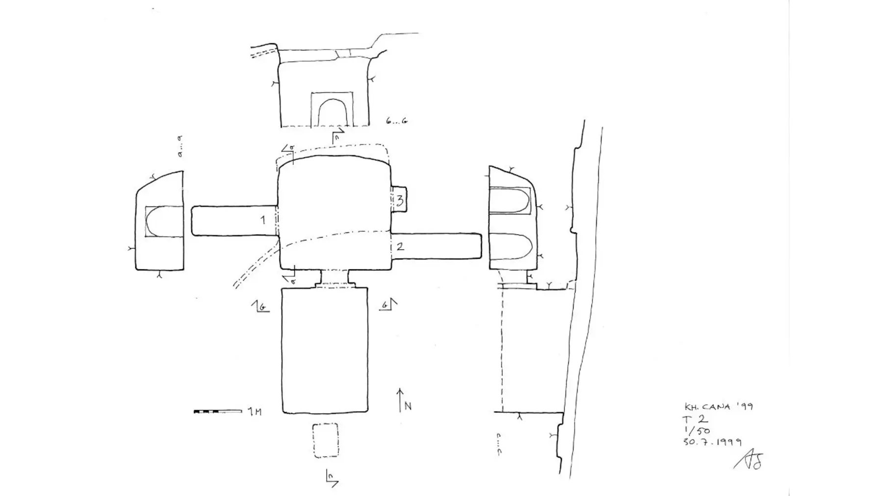 Khirbet Qana architecture drawing