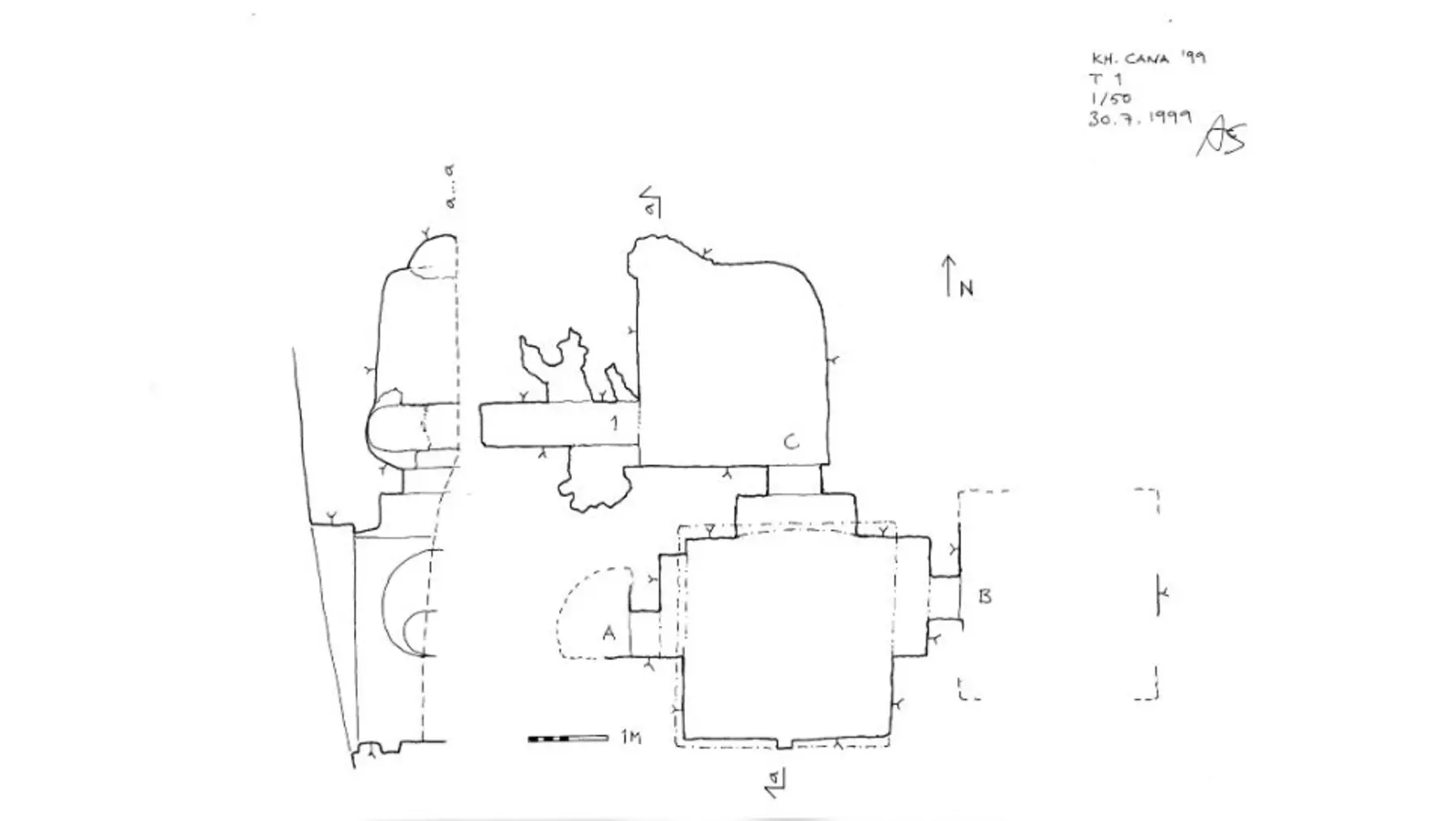 Khirbet Qana architecture drawing