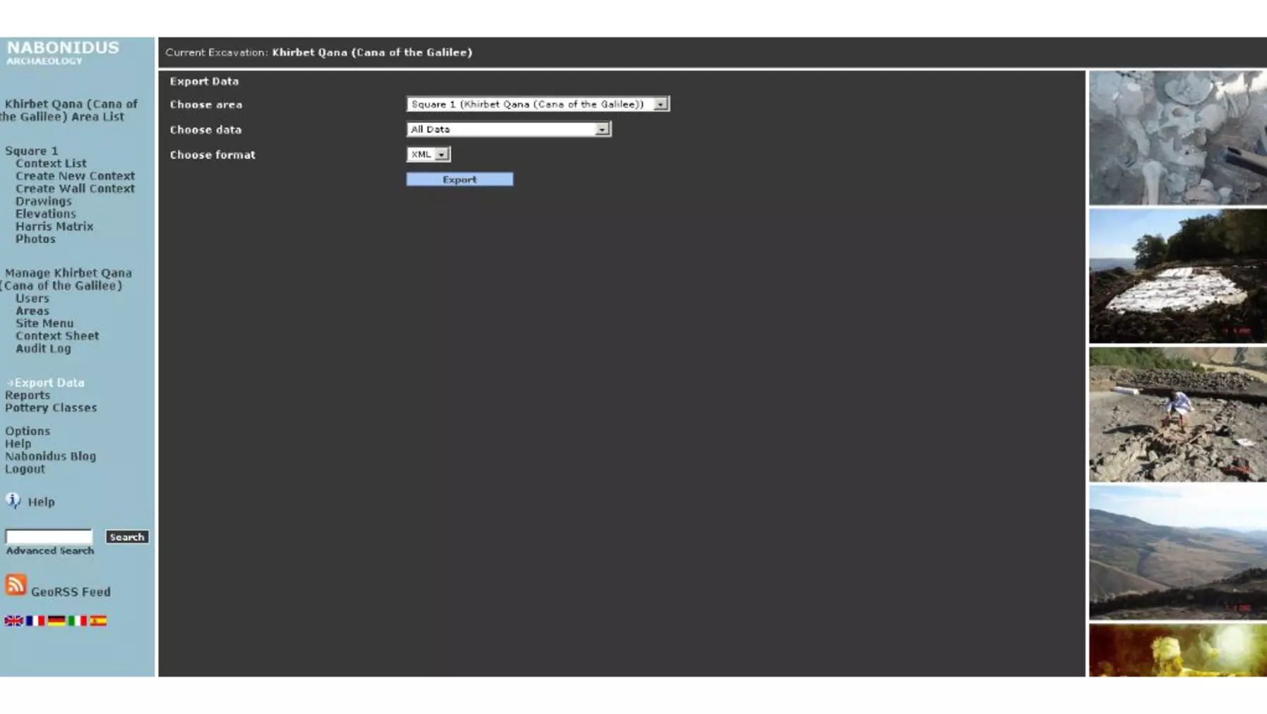 Nabonidus data export