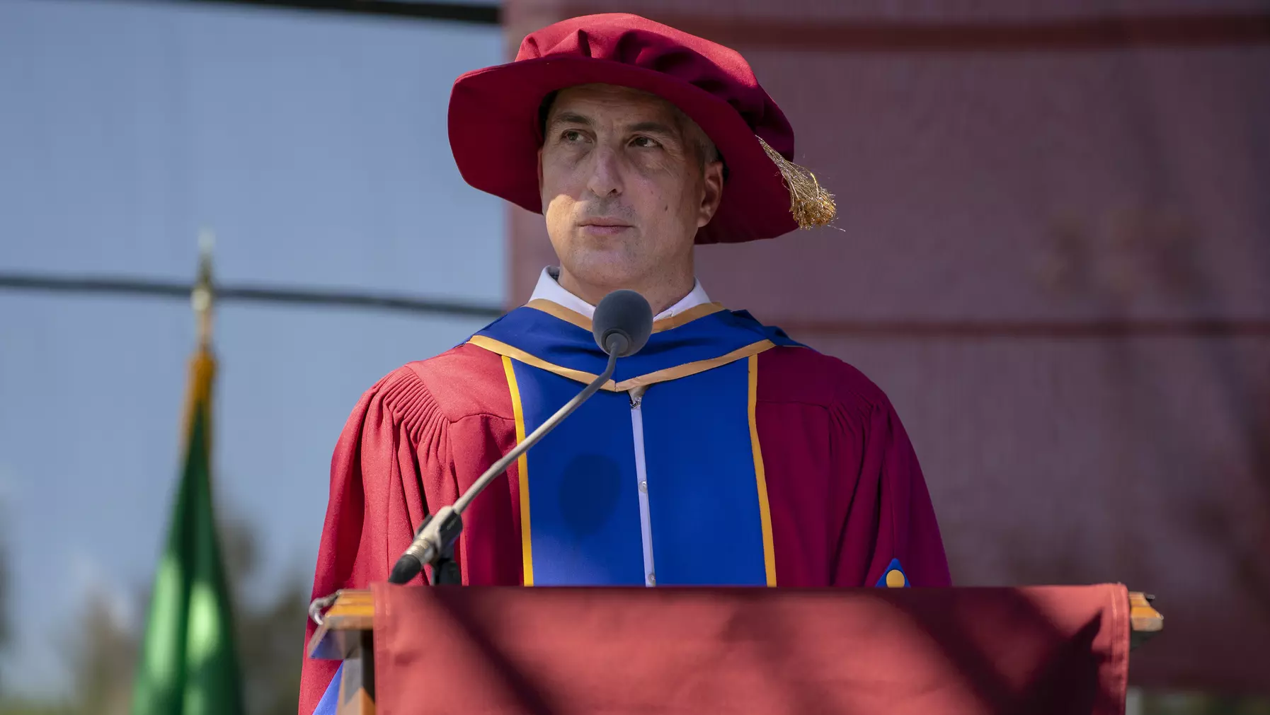 Interim Provost Nick Kontogeorgopoulos speaks at Commencement 2023.