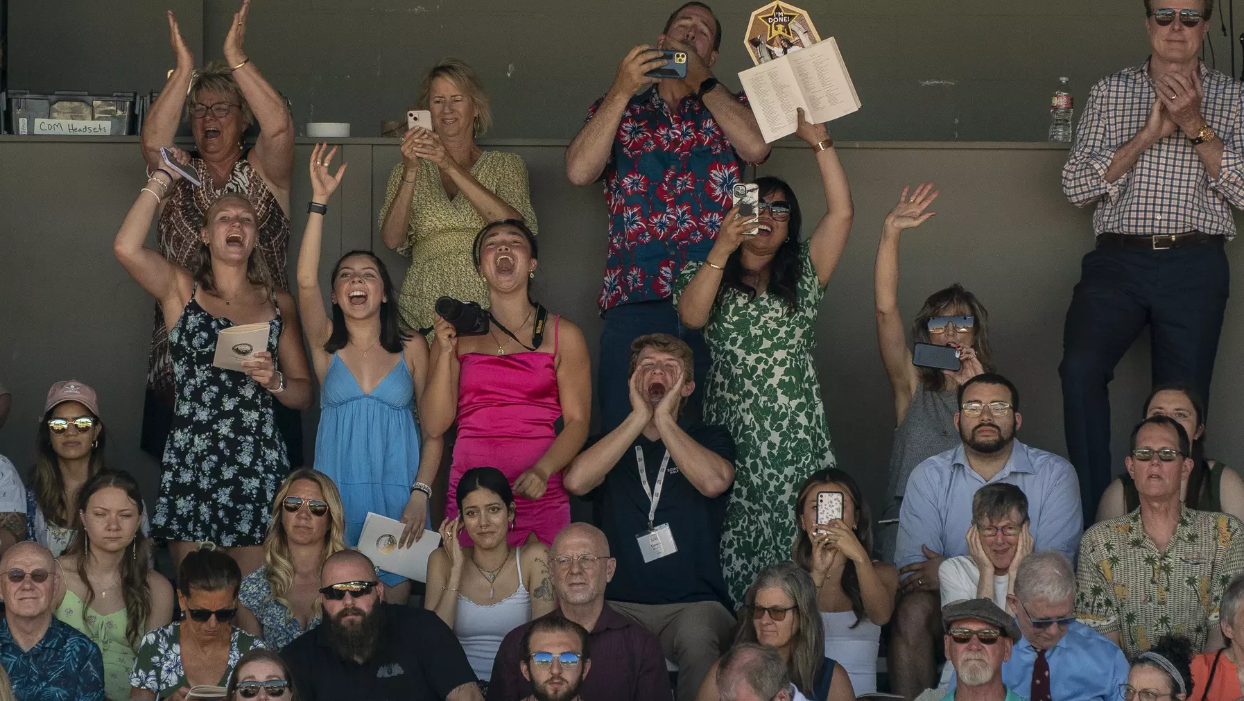 Family and friends celebrating during Commencement.