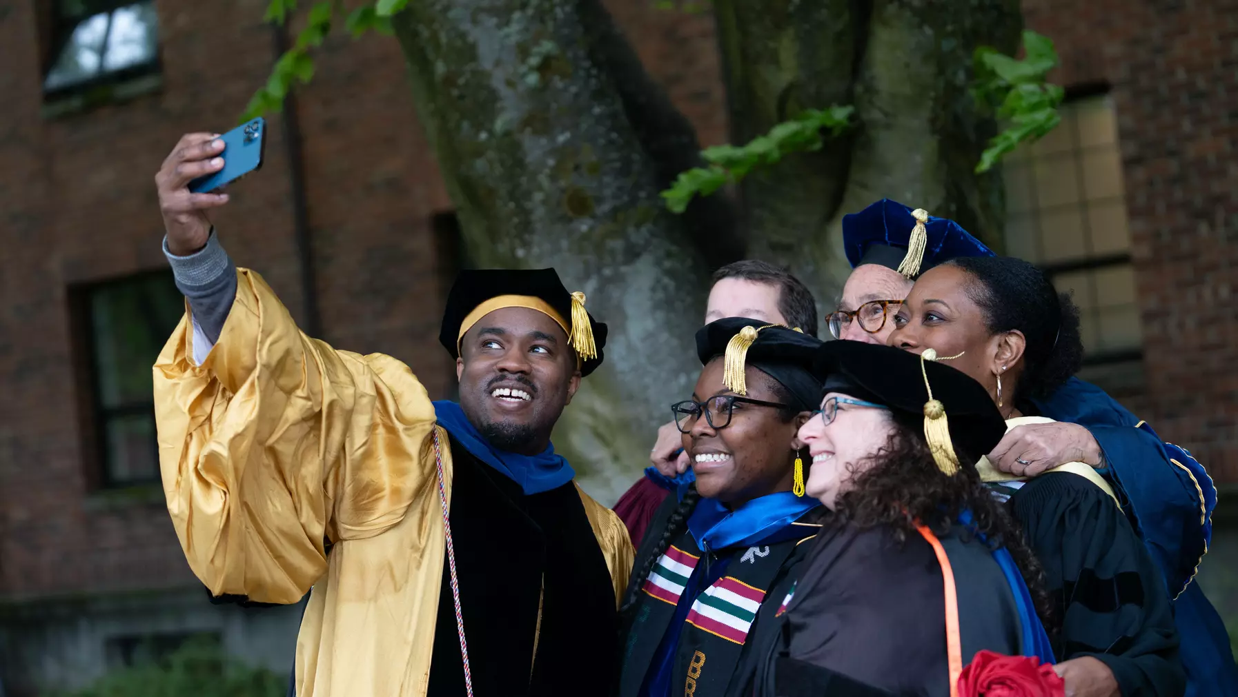 Lining up for Commencement