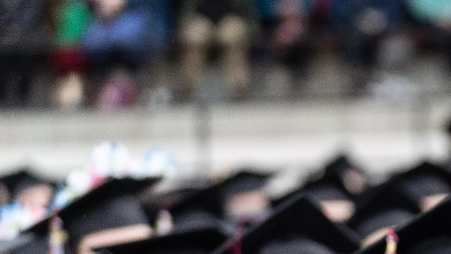 The crowd enjoys Commencement 2024