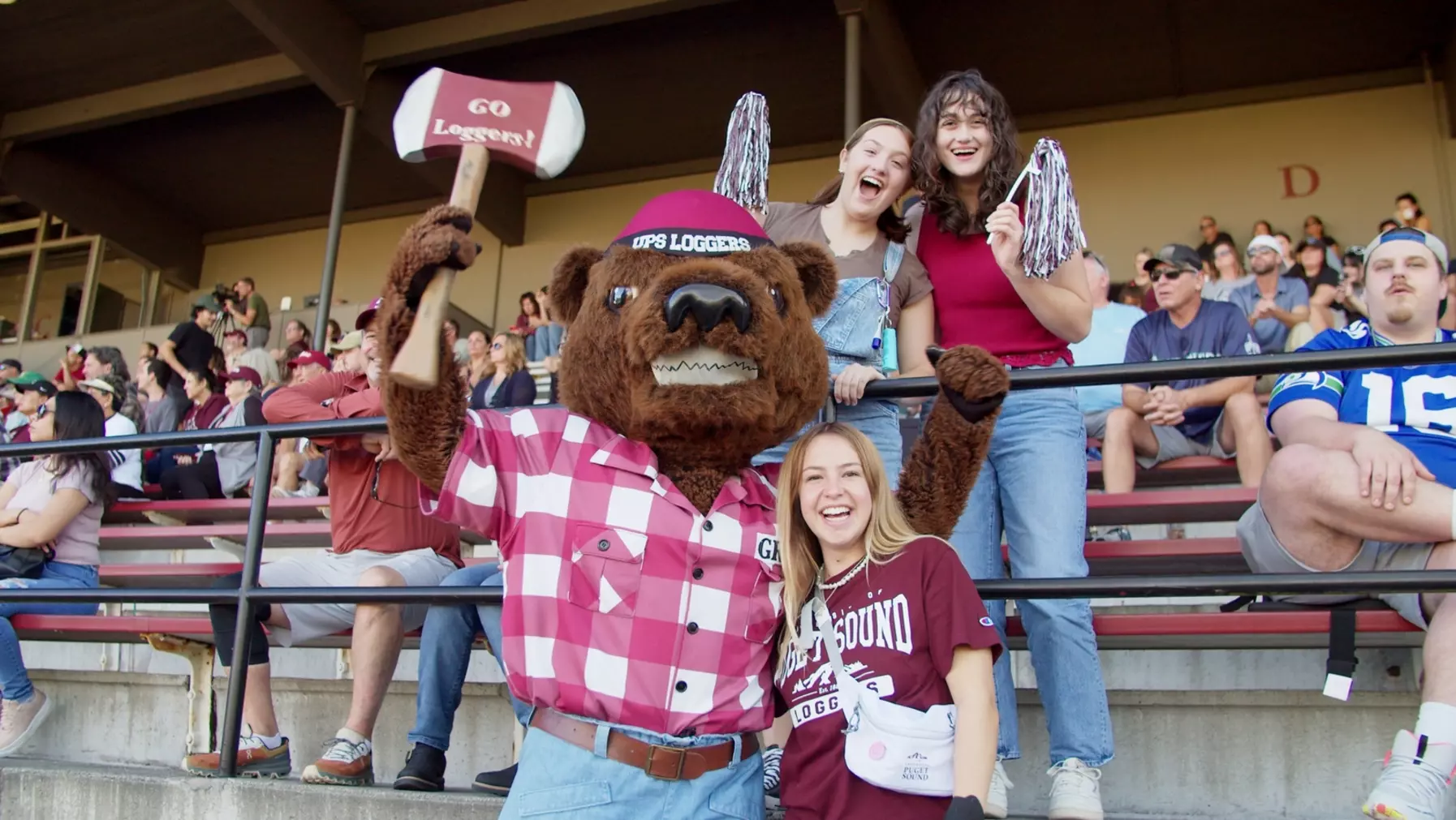 Grizz in action at the football game.