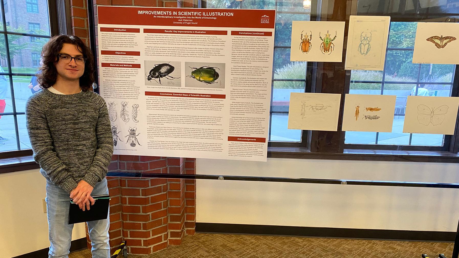 Jackson Waterman '24 at the Summer Research Symposium, 2023