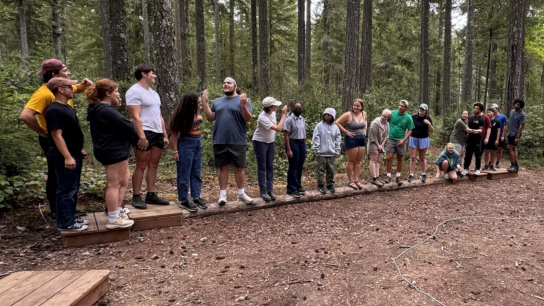 2024-25 Student Leaders at camp outdoor activity