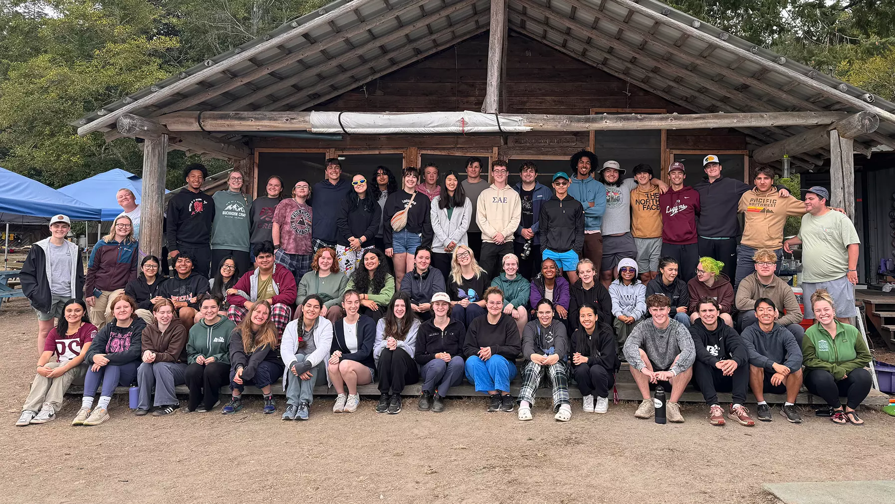 Group photo of 2024-25 Student Leaders at camp