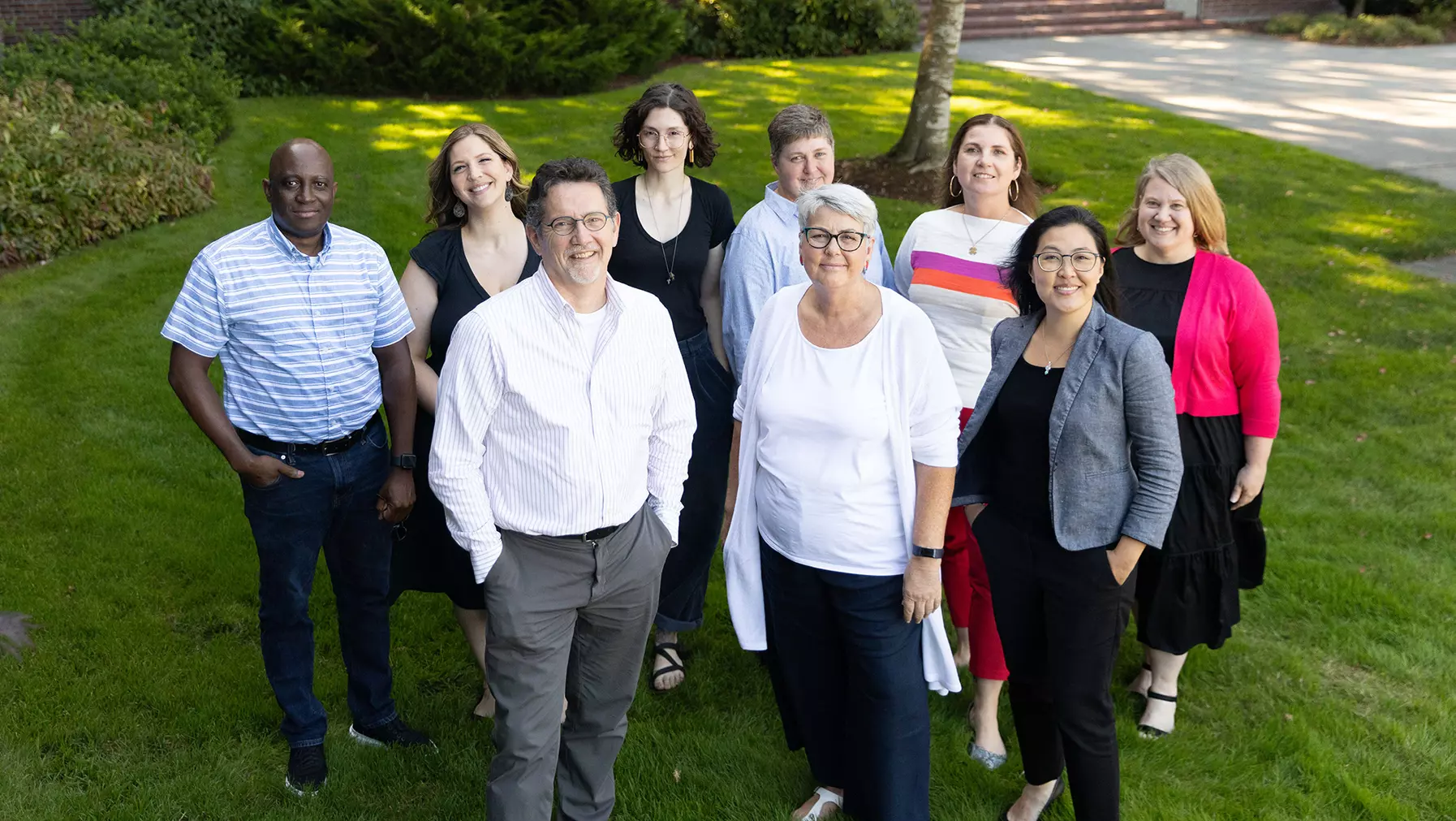 School of Education faculty pose for a group photo at the start of the 2024-2025 academic year