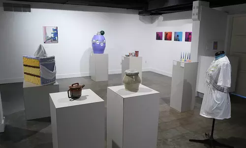 art student exhibition gallery installation