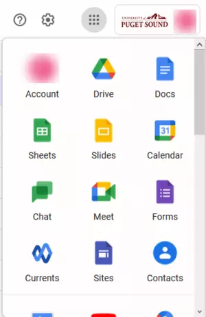 Grid Menu Google Apps