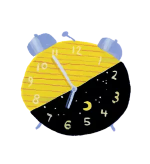 Illustration of an alarm clock