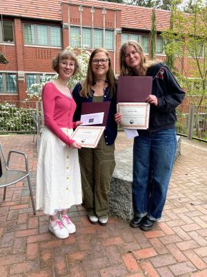 Kaitlin Riggan & Claudia Luthy, Beverly Pierson Research Engagement Award recipients
