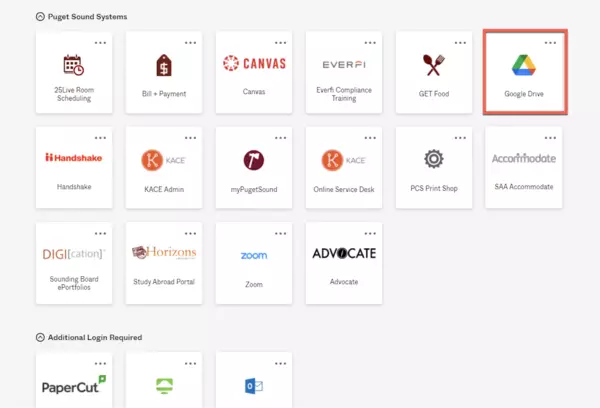 Google Drive in Okta Dashboard