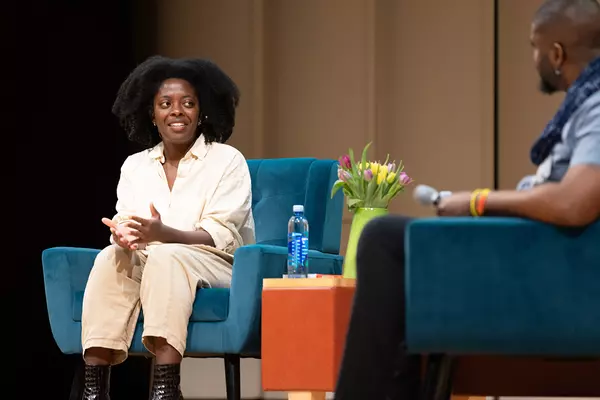 Author Yaa Gyasi and local artist Jabari Owens-Bailey